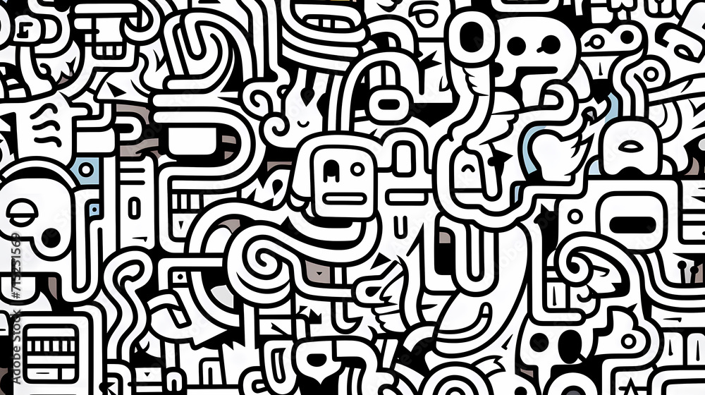 Abstract seamless doodle background, artistic background Abstract seamless doodle background, artistic background