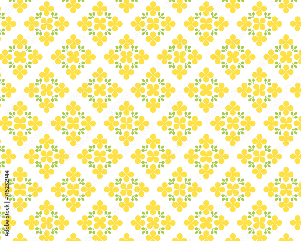 黄色い花のシームレスパターン