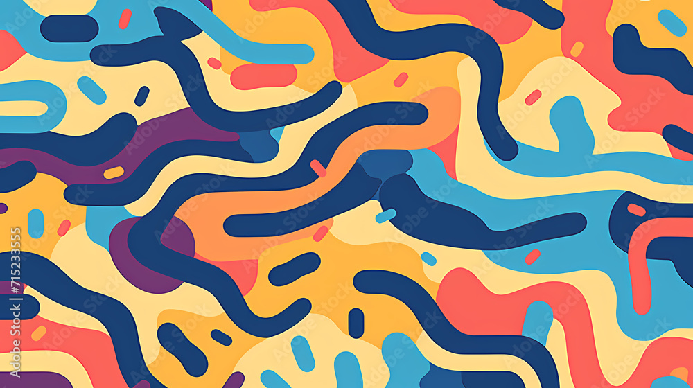 Funny doodle seamless pattern, artistic background Funny doodle seamless pattern, artistic background