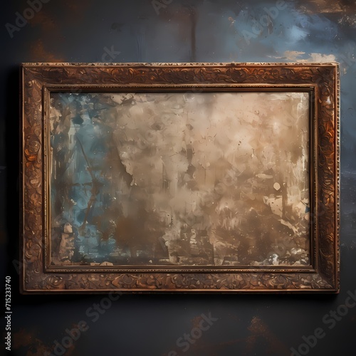 Louis Antique Gold Frame on brown background 