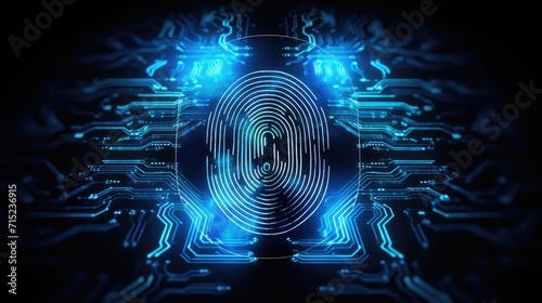 Biometric identification for secure access solid background