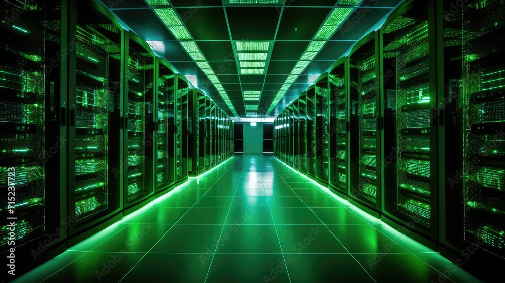 Green data centers for energy efficient computing solid background Green data centers for energy efficient computing solid background