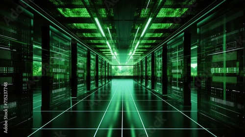 Green data centers for energy efficient computing solid background © Gefo
