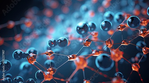 Nanotechnology in advanced materials solid background photo