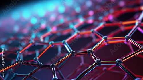 Nanotechnology in advanced material development solid background photo