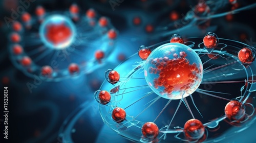 Nanotechnology in medical advancements solid background