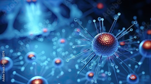 Nanotechnology in medical treatments solid background