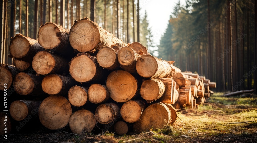 Sustainable forestry practices for responsible wood sourcing solid background