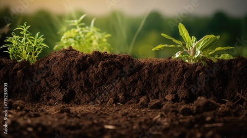 Sustainable agriculture techniques for soil health and productivity solid background
