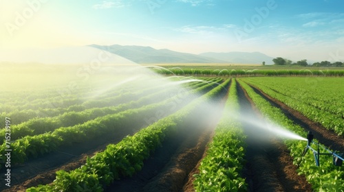 Water saving technologies for efficient irrigation solid background