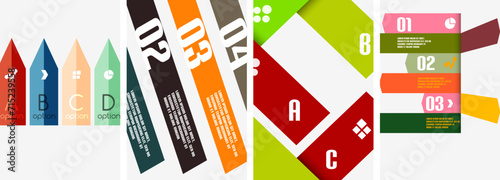 Set of infographic lines poster backgrounds. Vector illustration For Wallpaper, Banner, Background, Card, Book Illustration, landing page