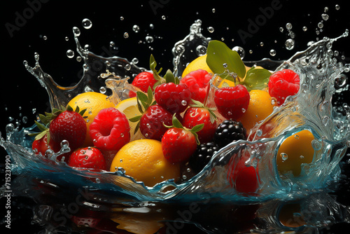  resh various fruit seamless background