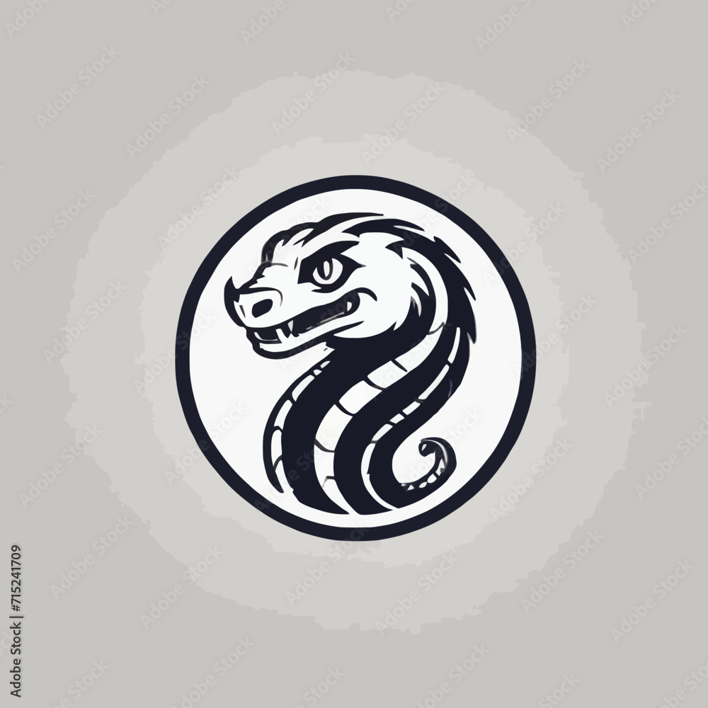 Naklejka premium Snake Logo EPS format very cool design