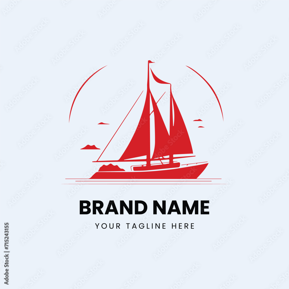 flat minimal boat ship logo flat minimal boat ship logo