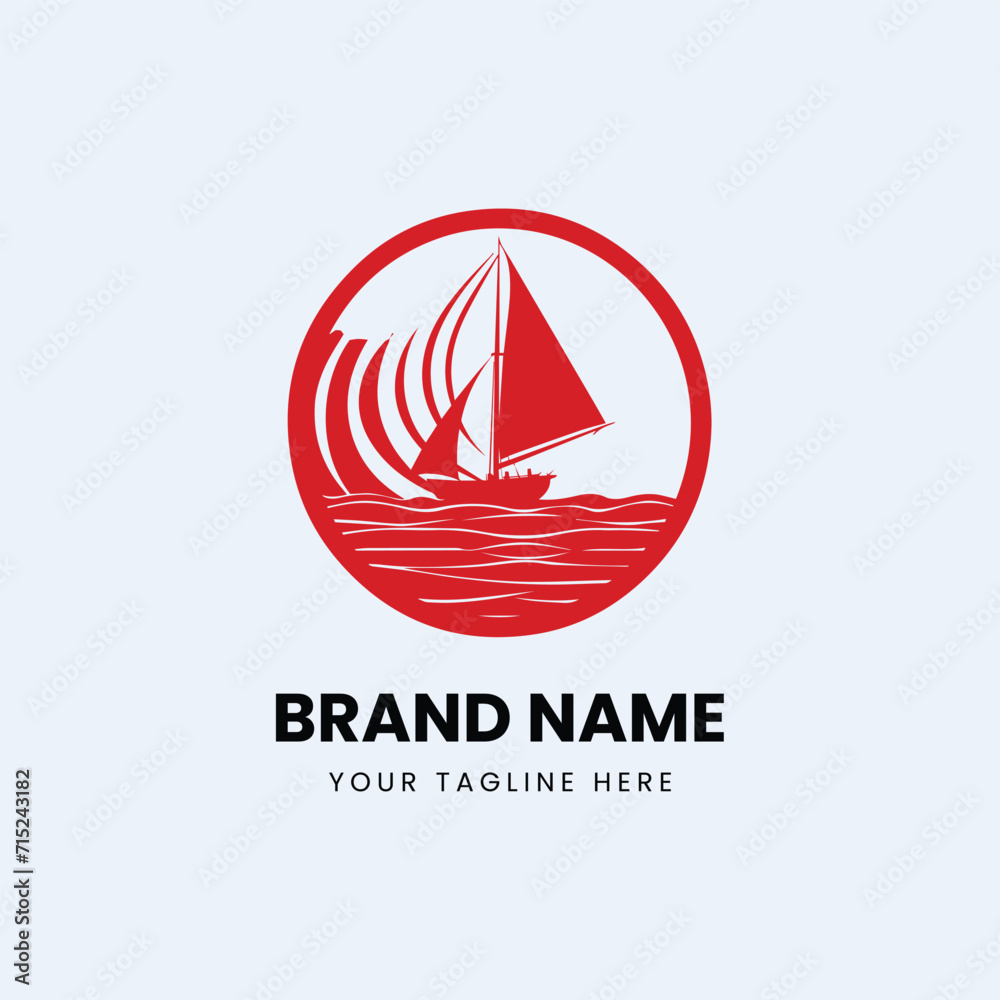 flat minimal boat ship logo flat minimal boat ship logo