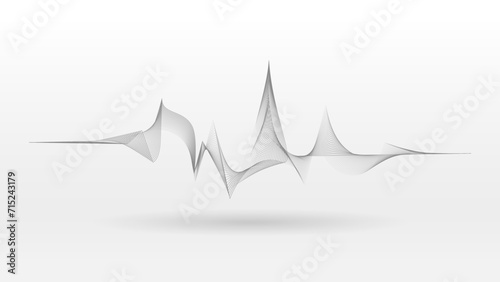 Line element sound wave rhythm abstract background