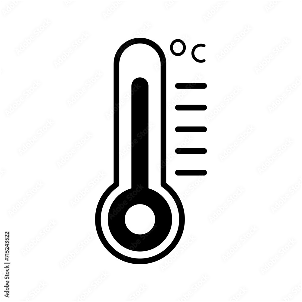 Thermometer vector icon. Thermometer to measure temperature icon. Thermometer icon for weather. Flat design icon thermometer Thermometer vector icon. Thermometer to measure temperature icon. Thermometer icon for weather. Flat design icon thermometer