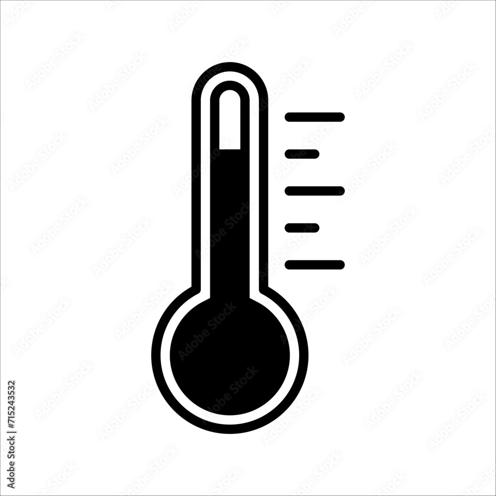 Thermometer vector icon. Thermometer to measure temperature icon. Thermometer icon for weather. Flat design icon thermometer Thermometer vector icon. Thermometer to measure temperature icon. Thermometer icon for weather. Flat design icon thermometer