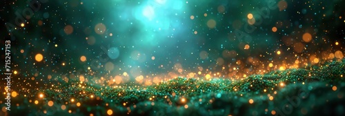 Mint Festive Background Sparkles Bokeh Concept, Background HD, Illustrations