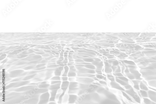 White water with ripples on the surface. Defocus blurred transparent white colored clear calm water surface texture with splashes and bubbles. Water waves with shining pattern texture background.