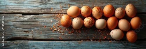 Scattered Eggs On Wooden Background Happy, Background HD, Illustrations