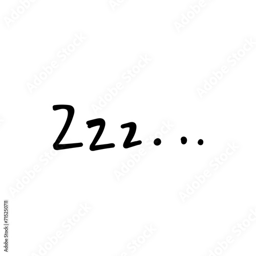 zzz doodle illustration symbol for sleep cartoon 
