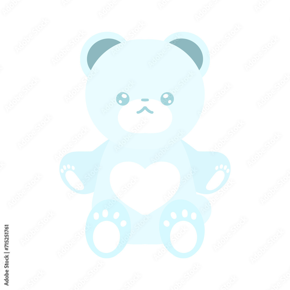 水色のテディベア⭐︎PNG
