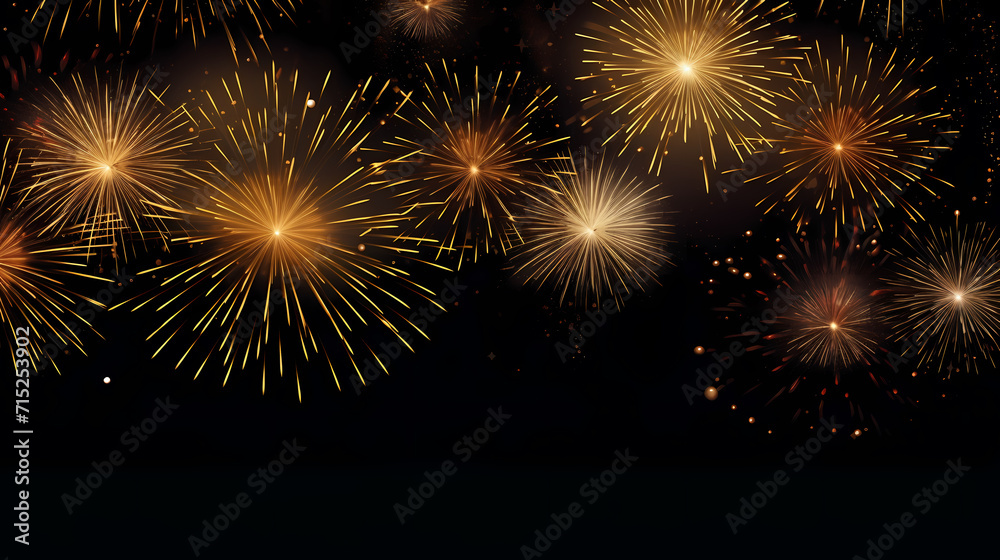 Naklejka premium Fireworks background for celebration, holiday celebration concept
