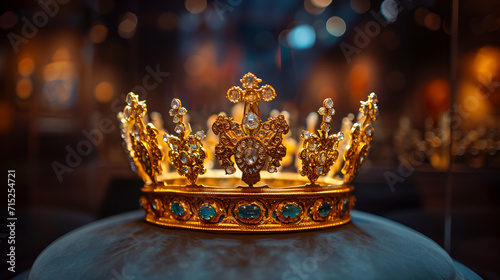  A King or Queens Golden Crown. generative ai