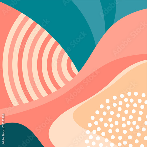  hand drawn abstract background. Template banner and cover for social media ad, template special promo new arrival sale.