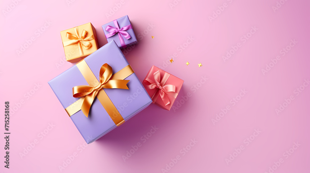 Gift background with copy space for Christmas gifts, holiday or birthday Gift background with copy space for Christmas gifts, holiday or birthday