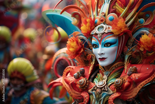 Carnival Mask in Traditional Costume.