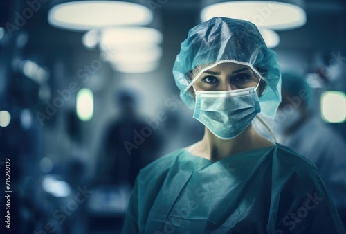 A portrait of a healthcare worker donned in full protective gear, exemplifying dedication and commitment to ensuring safety and well-being.