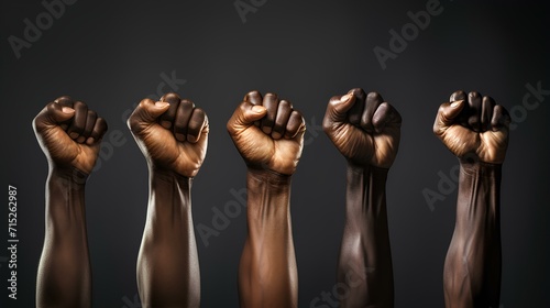 hand holding a sign of peace black history month