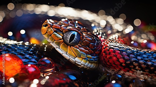 colorful snake in nature