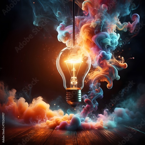 Beautiful Light Bulb create by ai