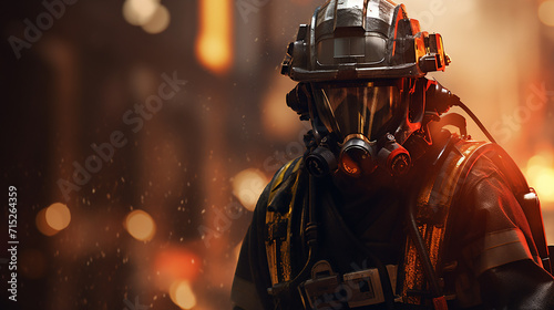 robotic firefighter extinguishing fires and rescuing people with precision and speed