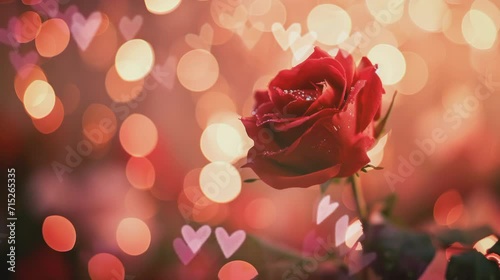 Valentine's Day Hearts Ballons With Copyspace, Saint Valentine And Love Background Concept, Blank Space, HD. seamless looping time-lapse virtual 4k video animation background.