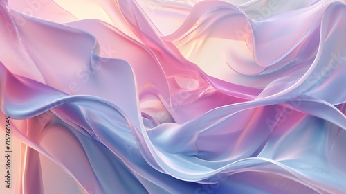 Wallpaper Mural A wavy rose, soft pastels blending in a fluid dance, creating a calming and serene atmosphere amid the glassy brilliance of winter. Torontodigital.ca