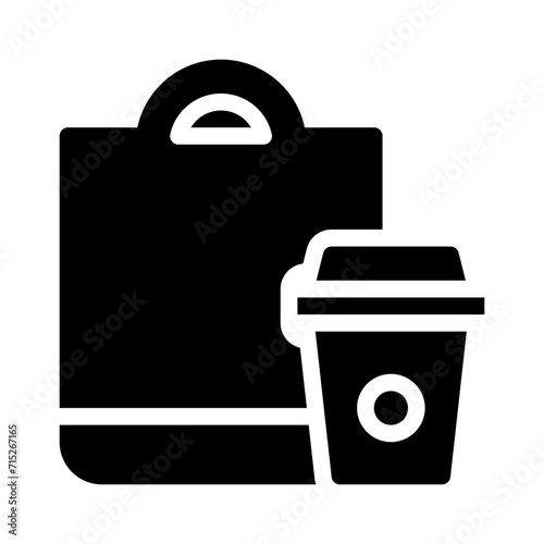 take away glyph icon