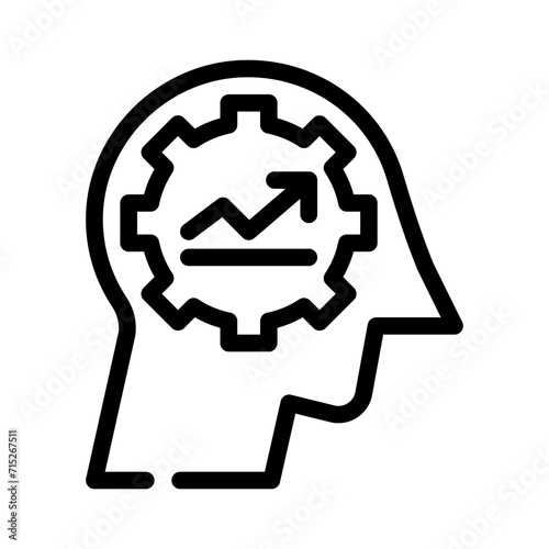 logical thinking line icon