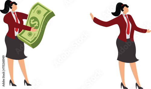 Bribing, Abstract, Adult, Bribing, Business, Businesswoman