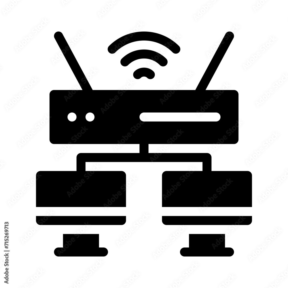Obraz premium wifi glyph icon