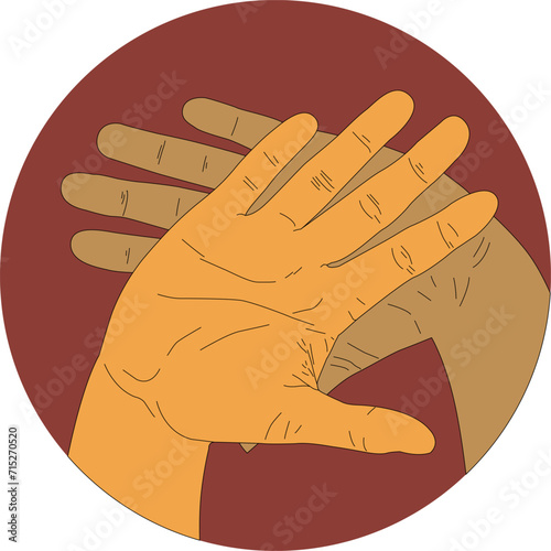 Stop Hand refuses Vector Illustration