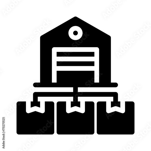 warehouse glyph icon