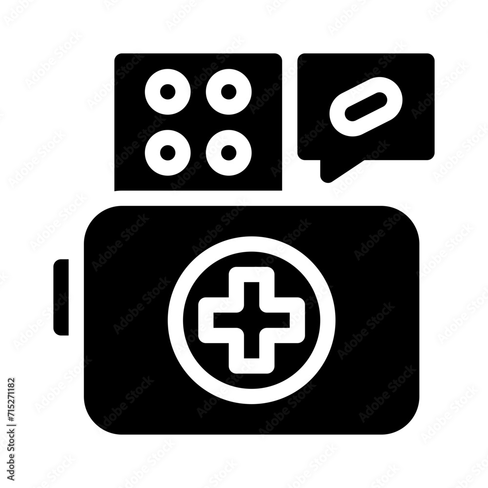 Fototapeta premium first aid glyph icon