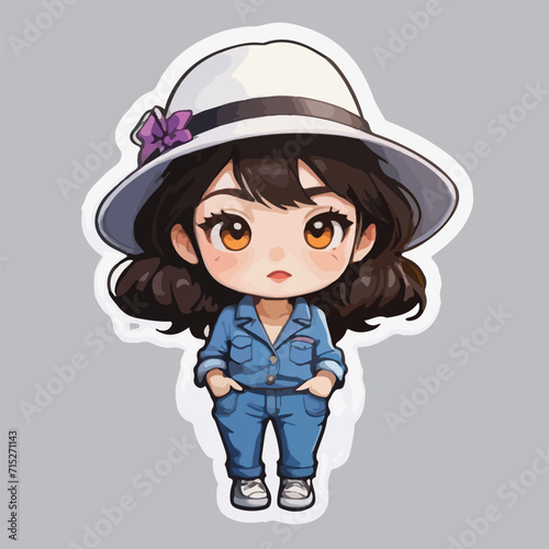 Child in a cap and sunglasses vector design