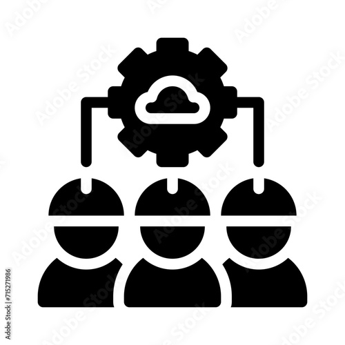 outsourcing glyph icon