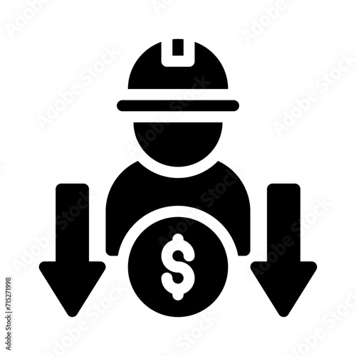 reduce cost glyph icon