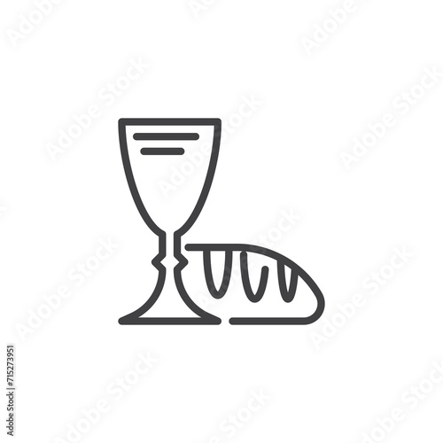 Maundy Thursday line icon